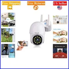 Tuya Smart Life Security Camera, 3MP HD, Night Vision, Pan/Tilt, White