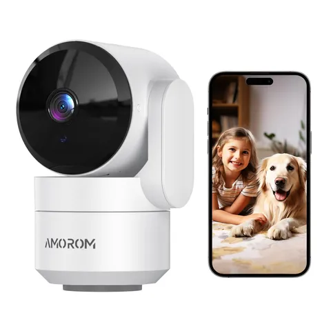 Indoor Security Camera 360° with Pan/Tilt, Pet Dog Baby Monitor, 1080P HD Nig...