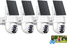 2K Security Camera System, 5Ghz&2.4Ghz Wifi Solar Wireless Cameras for Home Secu