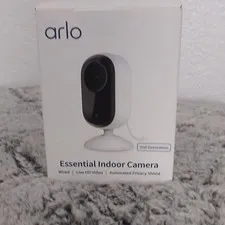 Arlo Essential Indoor Camera 2nd Gen 1080p Wi-Fi Night Vision 2-Way White