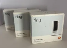 Lot of  3 - Ring Indoor Cam 2nd Gen (B0B6GLQJMV) Wi-Fi 1080p FHD Indoor Camera