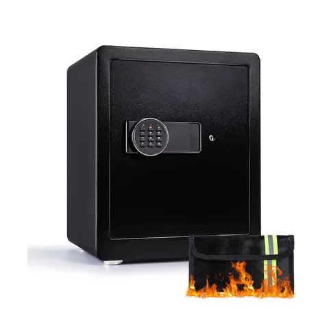 Safe Box, 1.9 Cubic Feet Security Home Safe Box, W/Electronic Digital Keypad,...