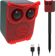 Solar Outdoor Motion Sensor Alarm-13 Sounds Including Dog Barking&Gunshot,130Db