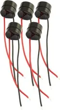 5pcs DC 12V Wired Active Electronic Buzzer Electromagnetic Type 12095 Black 