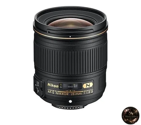 Nikon AF-S NIKKOR 28mm f/1.8G prime lens full-frame compatible.