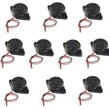 tatoko DC 3-24V Electronic Buzzer Alarm Sounder Continuous Beep 10PCS Black 