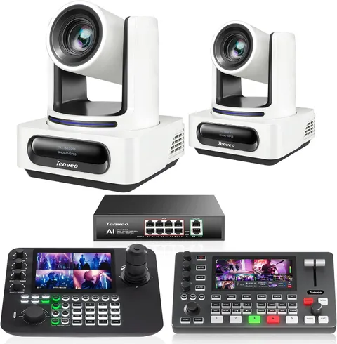 4K PTZ Bundle/Kits - 4K 20X AI Tracking NDI PTZ Camera(*2) with Sdi/Hdmi/Usb3.0/