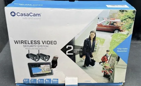 New (Open) CasaCam VS802 Wireless Security Camera System 7" Touchscreen Monitor