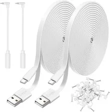 2 Pack 20FT Power Extension Cable Compatible with Wyze Cam V4,Wyze Cam V3,Wyze C