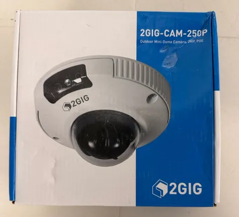 2GIG Outdoor Mini-Dome Camera 2MP POE 2GIG-CAM-250PB Night Vision Motion Detect