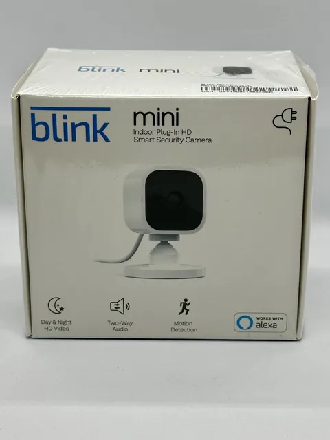 New Blink Mini Indoor Plug-In Live HD Smart Security Camera