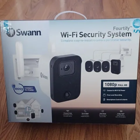 Swann Fourtify 1080p Wi‑Fi Security System 4 Cameras Night Vision Weatherproof