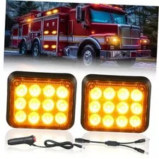 12LED Magnetic Wireless Trailer Lights 2PCS Rechargeable Portable 12LED Amber