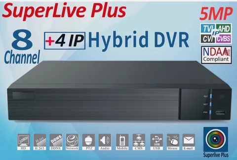 Superlive Plus 8CH DVR 5MP Lite 1080p HD Analog Hybrid DVR H.265 NDAA Compliant