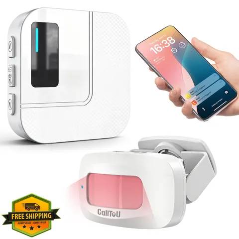 CallToU Wi-Fi Motion Sensor Door Chime White 1+1