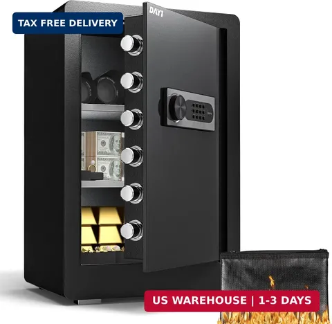 Safe Box, 3.0 Cubic Feet Home Safes with Fireproof Waterproof Bag, Security Safe
