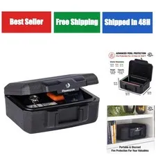 SentrySafe Fireproof Money Safe with Key Lock, Portable 1200