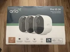 Arlo Pro 5S 2K 3 Wire-Free Spotlight Security Cameras VMC4360P-100NAS - New