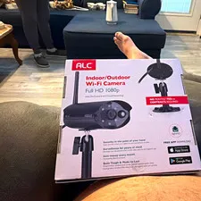 ALC AWF61 Indoor/Outdoor 1080p Wi-Fi IP Surveillance Camera, Black, Google