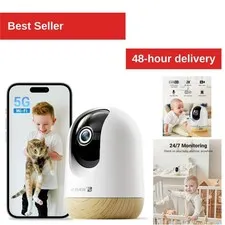 MUBVIEW 5G WiFi Indoor Security Camera, 2K Night Vision, Auto Tracking