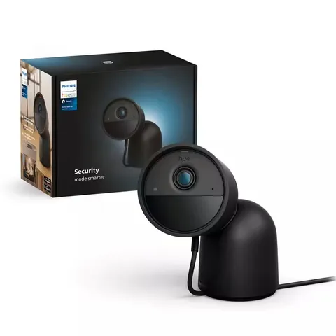 Plug-In Indoor/Outdoor Smart Home Security Surveillance Camera with Desktop Stan