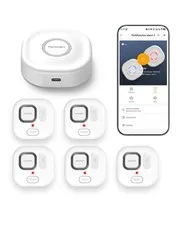 TECKNET 6pc Wi-Fi Water Leak Detector Kit White