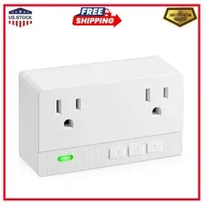 Power Failure Alarm 2 Socket 110dB Siren LED Alert for Refrigerator Aquarium GFI