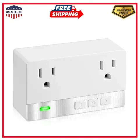 Power Failure Alarm 2 Socket 110dB Siren LED Alert for Refrigerator Aquarium GFI