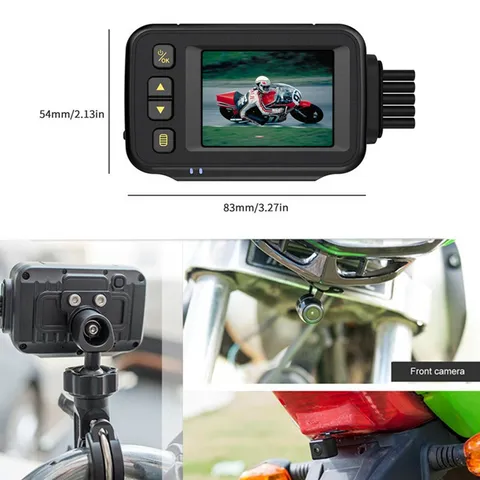 Motorcycle Driving Recorder Dashcam  Dual Lens Dash Camera Locomotive Camcorder