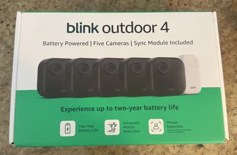 Blink Outdoor 4 (4th Gen) 5-Camera Security System w/ Sync Module Brand New