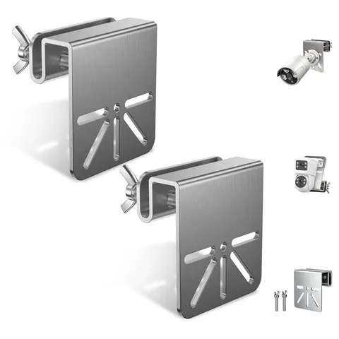 Universal Security Camera Gutter Mount, Adjustable Steel Bracket