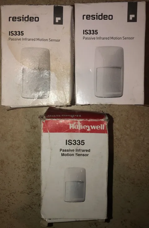 Lot of (3) Honeywell Resideo IS335 Wired Motion Detector PIR 40' x 56'