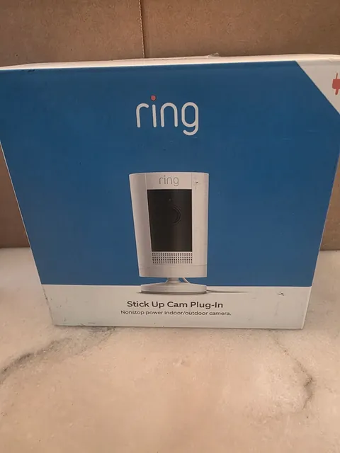 ☆☆ Ships today ☆☆ RING Stick Up Cam Plug-In, 1080p HD, Indoor / Outdoor - New 
