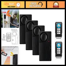 Wireless Anti-Theft Vibration Alarm for Doors & Windows - 110dB Motion Sensor, 4