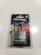 Master Lock 380D 1-9/16-Inch Laminated Lock with Rustoleum, Black and Grey