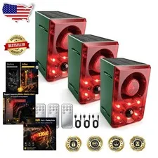 Powerful Solar Alarm 3-Pack: 130dB Sound, PIR Motion Sensor, Weatherproof