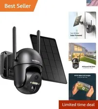 PIR Sensor Solar Security Camera - 360° Viewing & Smartphone Control for Safety