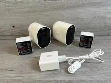 Arlo Pro 4 Model: VMC4041P Indoor/Outdoor Camera W/Battery’s & 1 Charger