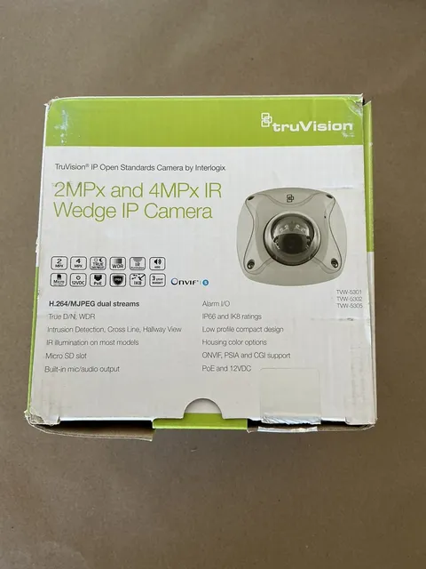TruVision Wedge IP Camera by Interlogix TVW-5302 TVW-5301 TVW-5305 Gray