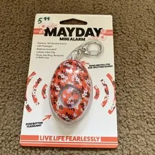 PERSONAL ALARM Mayday Mini Alarm Self Defense Emergency Keyring/Clip Flashlight