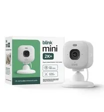 Blink Mini 2K+ 2K Plug-In Security Camera White Newest Model