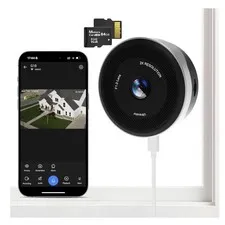Window Camera for Home Security, 2K 3MP Indoor Security Camera with 64GB Card, W