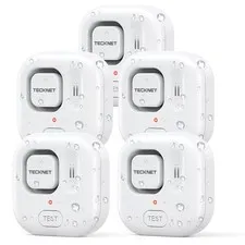 120dB Water Sensor Alarm Leak Detector IP66 Waterproof Home Security 5 Pack