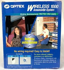 NIB Optex RCTD-10U Wireless 1000 TD-10U Sensor + RC-10U Receiver Set