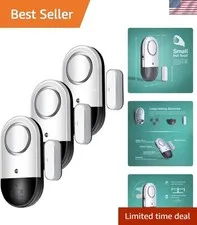 120 DB Loud Door and Window Open Alarm Sensor 3 Pack for Kids, Dementia Patie...