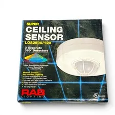 RAB Lighting LOS2500/120 Occupancy Sensor 2000W 120V Ceiling 360 Motion Control