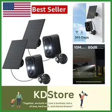 Advanced Wireless Security Camera with 5000mAh Solar Battery and Motion Alerts