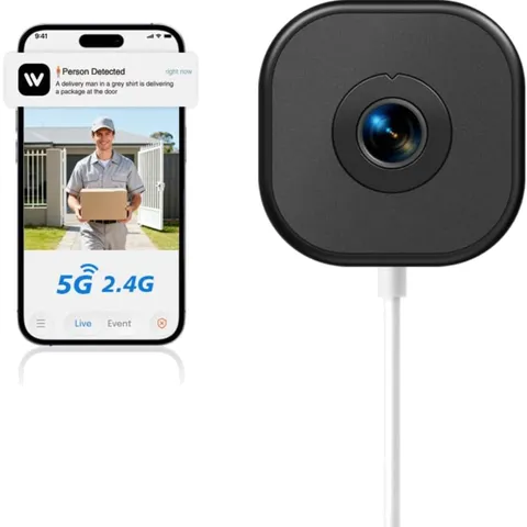 Detiko 2K Window Security Camera 5Ghz 2 4Ghz WiFi 120 Wide View