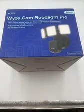 WYZE Cam Floodlight Pro 2.5K QHD Outdoor Wi-Fi Smart Security Camera - Black