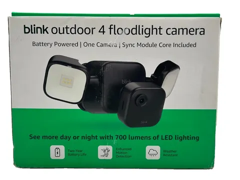 Blink Outdoor 4 Floodlight Camera Wireless Wi-Fi Smart Battery Operated
